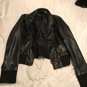 Faux leather jacket